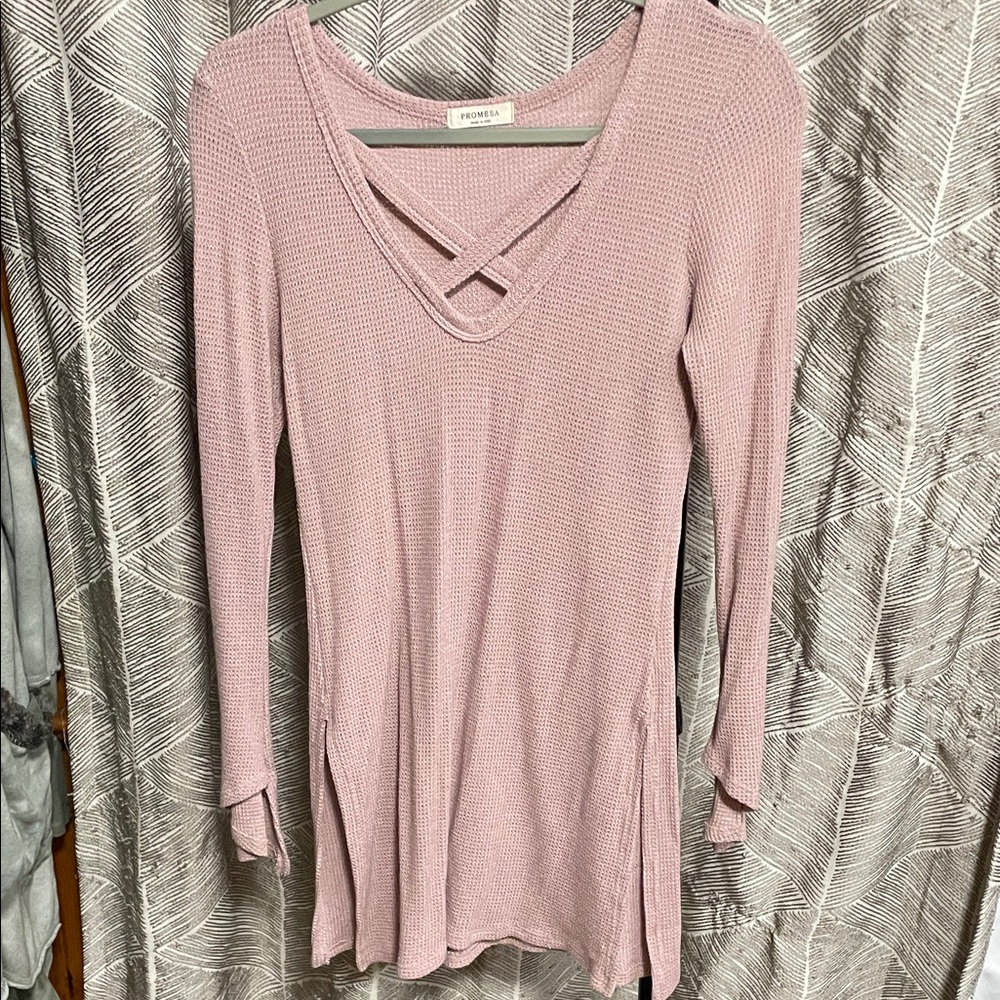 Promesa Mauve Criss-Cross Tunic